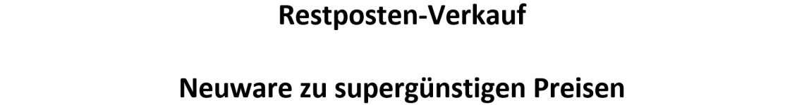 Restposten Verkauf